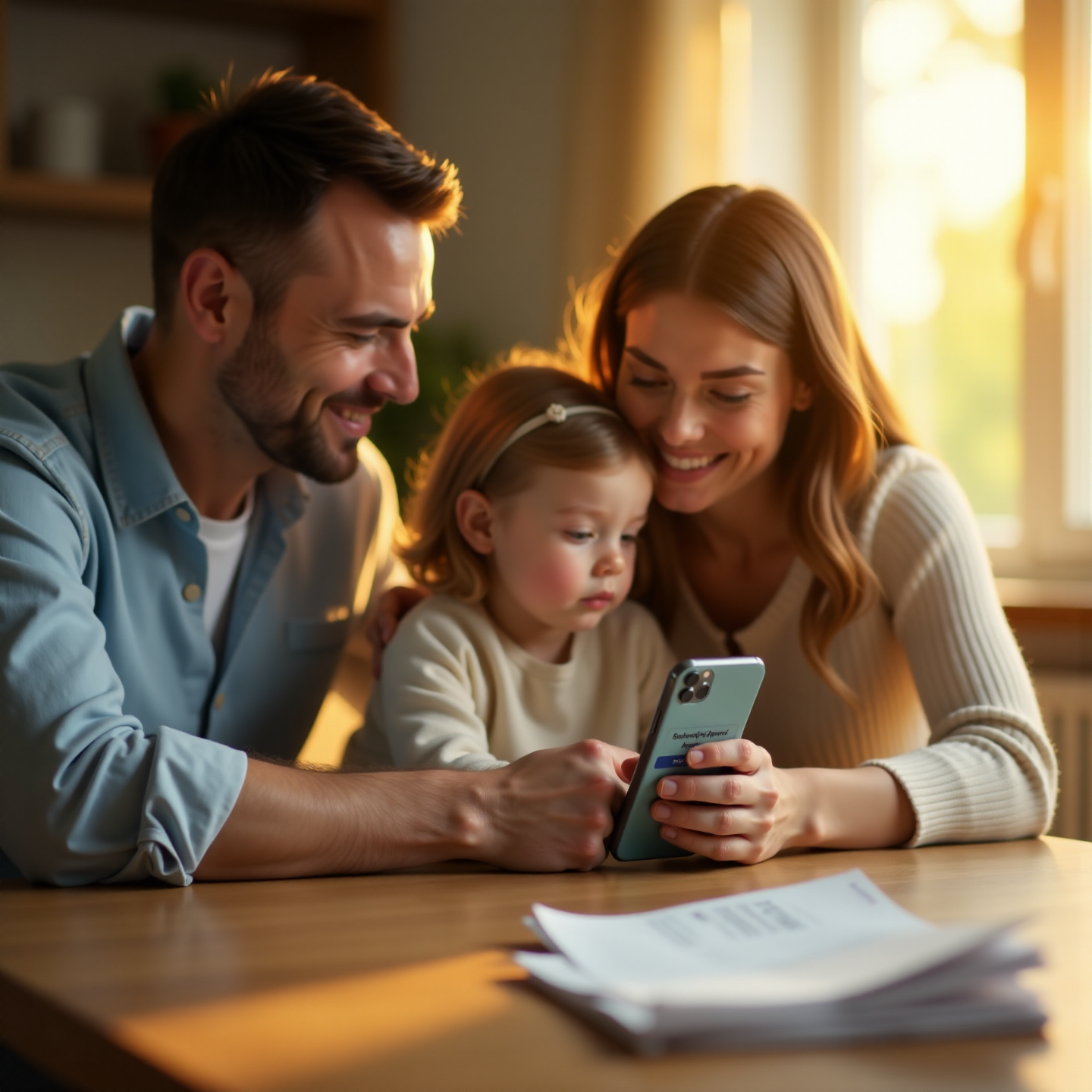 Изображение — семья проверяет статус субсидии на ЖКХ через Госуслуги